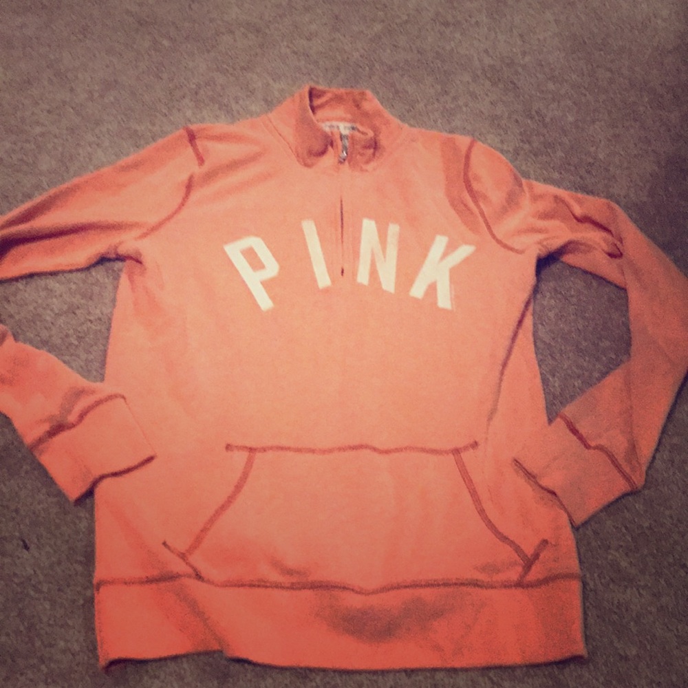 PINK Texas Longhorn Half ZIP